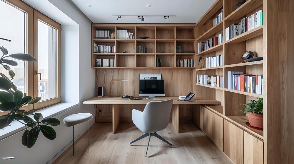 bureau et bibliothèque